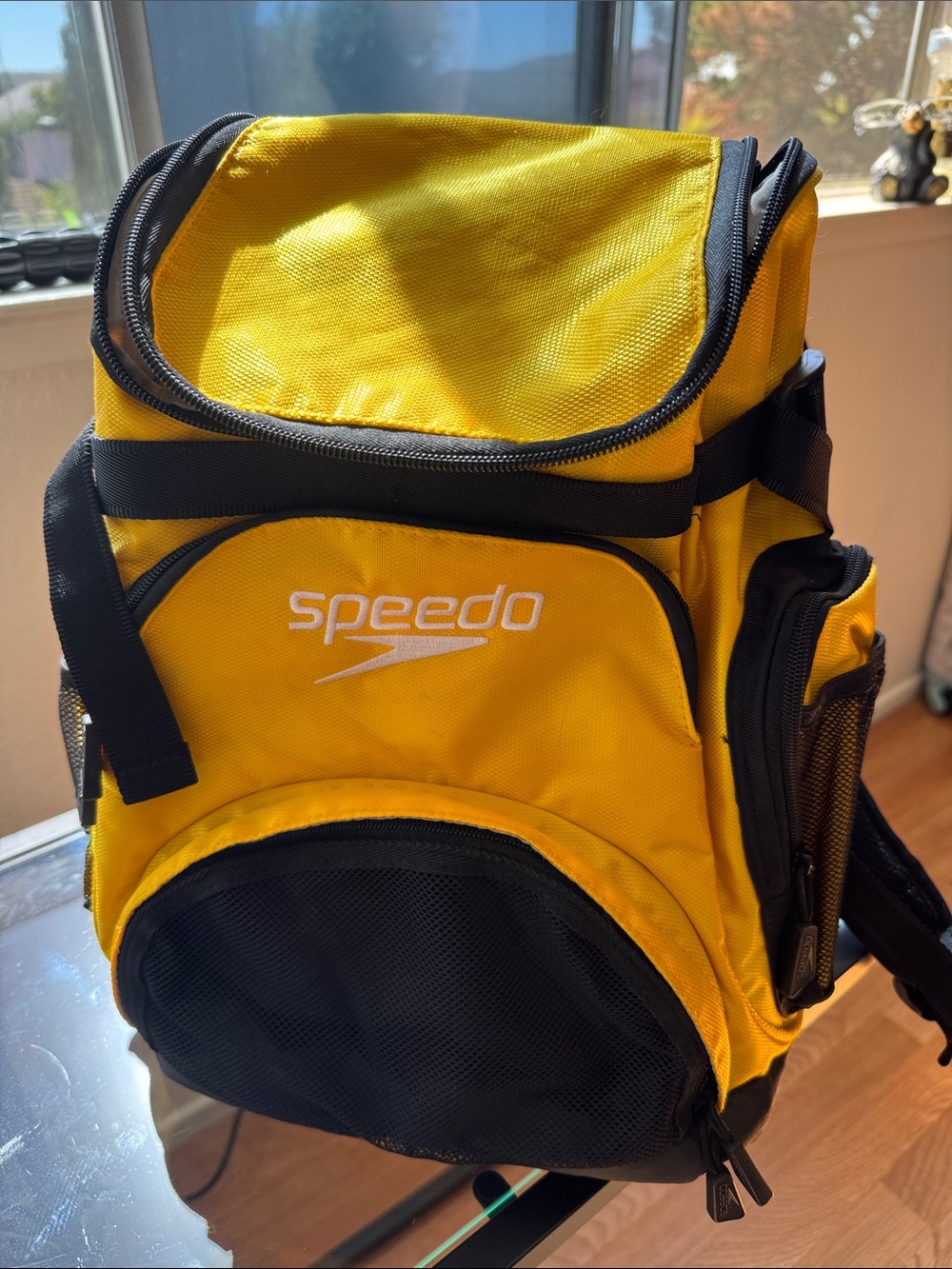 Speedo Men's Yellow and Black Sports Backpack
